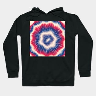 Blue, red, and white tie dye Hoodie